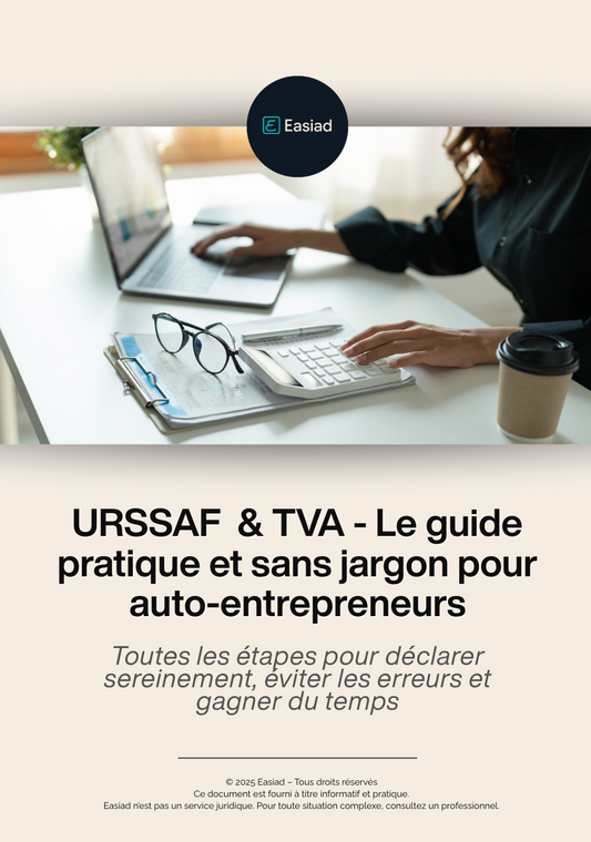 KIT URSSAF  & TVA - Déclarer son chiffre d'affaires sans stress