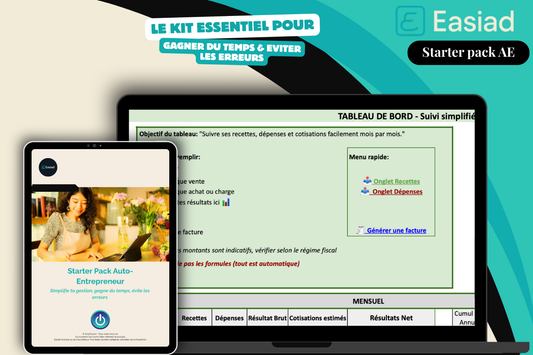 Kit Starter Auto-Entrepreneur - Démarre sereinement ton activité - Easiad